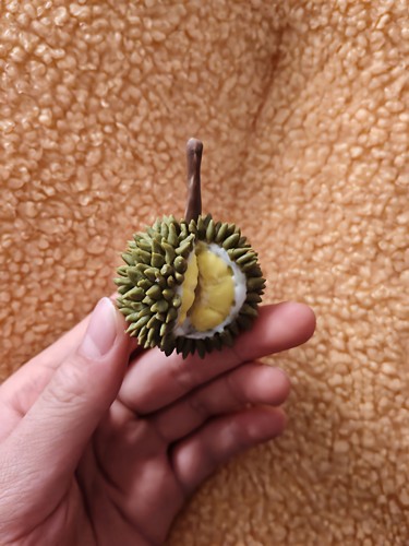 仿真微缩黏土榴莲干尧猫上王蔬菜模型摆件娃娃屋装食玩收藏食玩