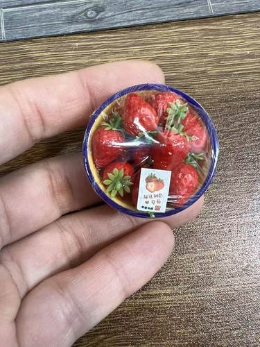 仿真微缩黏土草莓蔬菜模型摆件娃娃屋装食玩收藏食玩