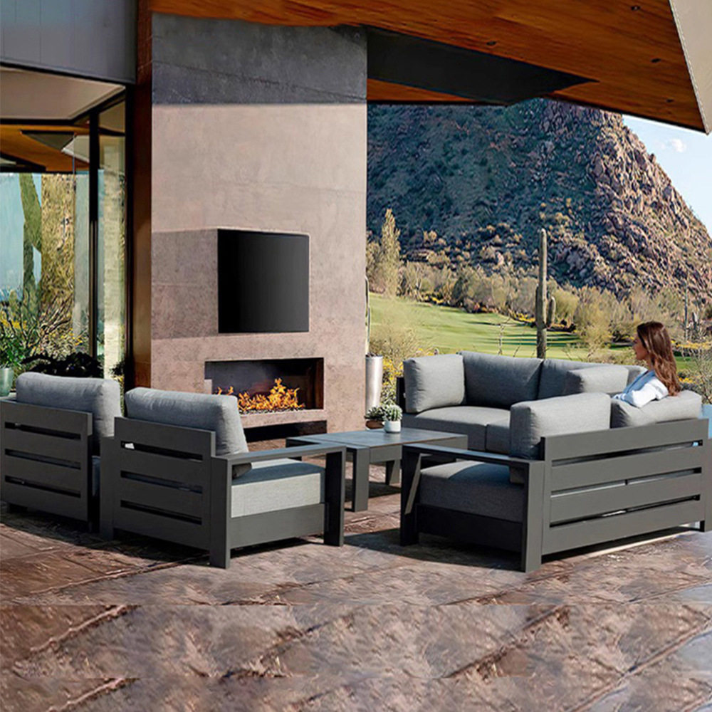 户外沙发休闲酒店样板房室外躺床露天阳台庭院铝合金茶几沙发家具,住宅家具,户外沙发,淘宝优惠券,粉丝福利购,淘宝优惠卷