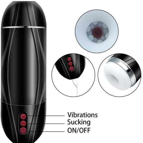 Male Masturbation Cup Telescopic Heated Sucking Pocket Pussy