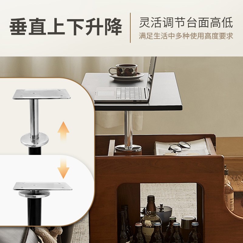 多功能升降器可旋转桌面按压式气动升降柱茶几升降支架桌子升降杆