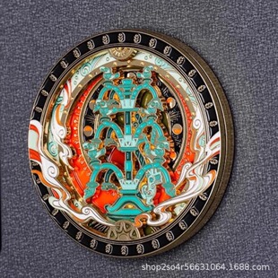 新款三星堆博物馆文创青铜神树多层金属冰箱贴创意装饰多功能磁吸