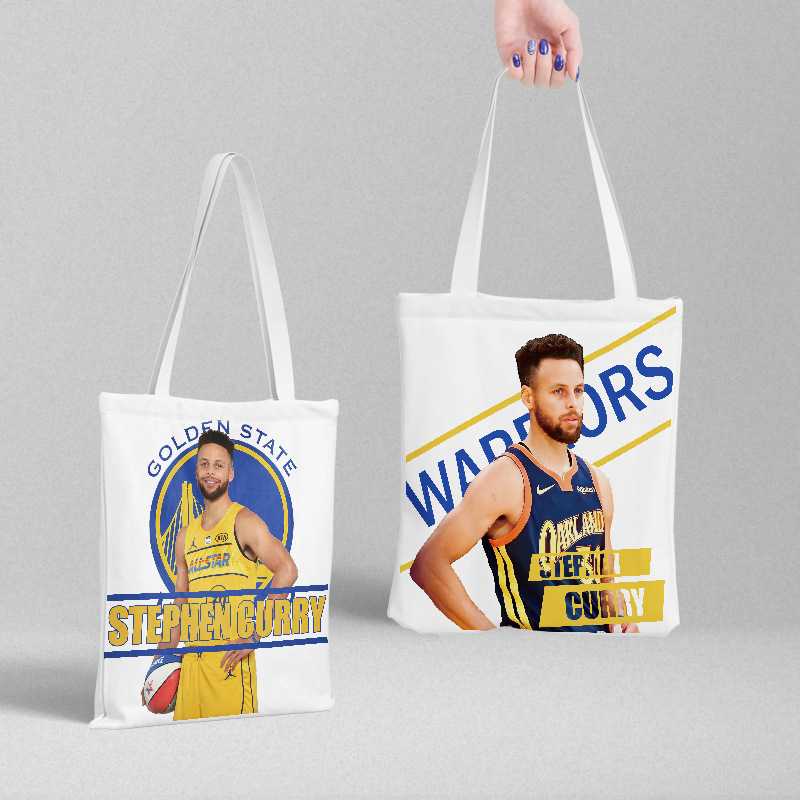 库里帆布袋 36x39cm NBA篮球明星周边韩版单肩手提包购物袋补习袋