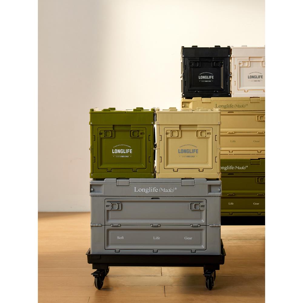 【折扣价】longlife收纳箱工业风折叠箱户外露营储物塑料收纳箱家