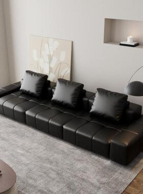 【折扣价】意式极简网红saba像素直排沙发客厅新款大平层模组合