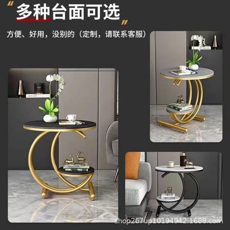 跨境轻奢角几边几客厅沙发边桌阳台小圆桌床边柜创意桌子小茶几