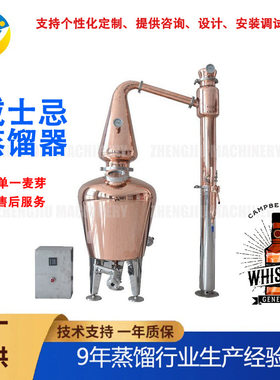 威士忌设备-小型电加热紫铜壶式蒸馏器-实验型铜蒸酒设备-生产酒