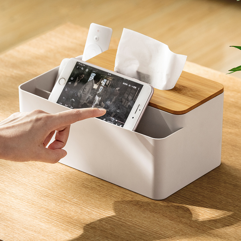 多功能纸巾盒客厅创意抽纸盒简约现餐巾纸茶几收纳盒
