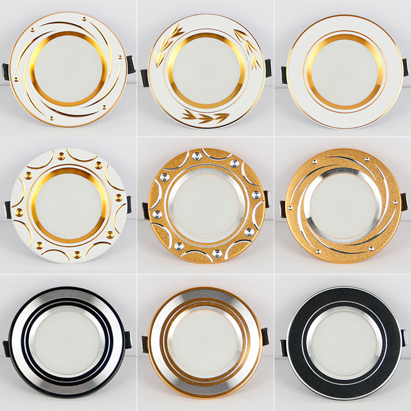 7.5开孔嵌入式家用吊顶灯5W天花灯洞灯客厅孔灯牛眼灯