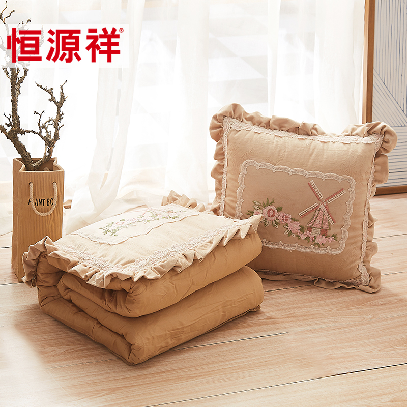 车用抱枕被子两用夏季靠枕汽车靠垫午睡枕头夏凉被四季通用