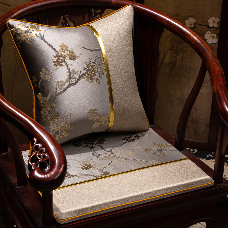 红木椅子乳胶坐垫中式椅垫家用茶桌椅餐椅垫太师椅子垫圈椅垫定制