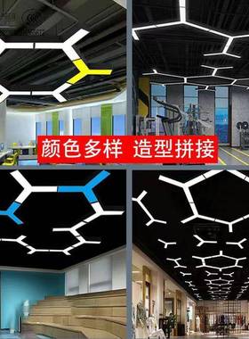 【折扣价】LEDY字形字母灯造型灯人字形办公室吊灯健身房网咖店铺