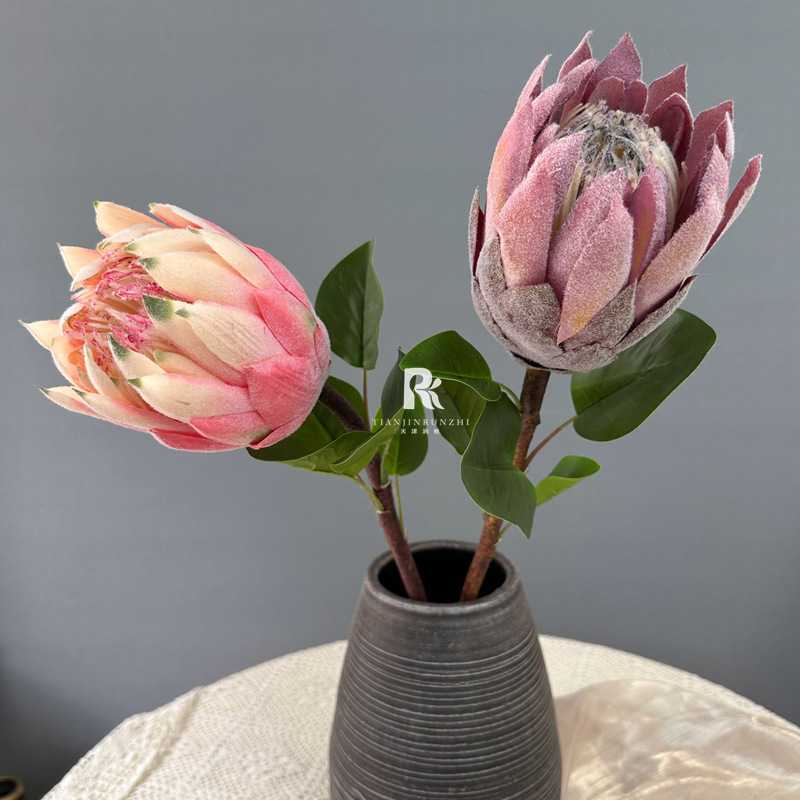 霸王花仿真花帝王花假花婚礼布景插花装饰客厅家居摆设婚庆手捧花图片