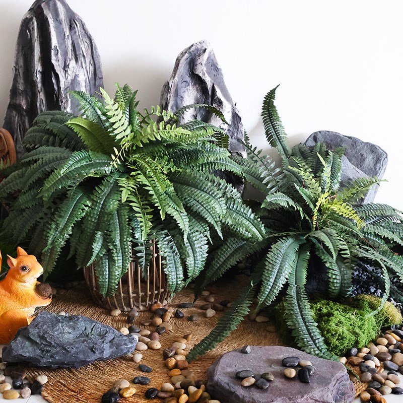 仿真波士顿蕨盆栽长叶假绿叶室内长藤厥垂吊兰植物商业空间造景草