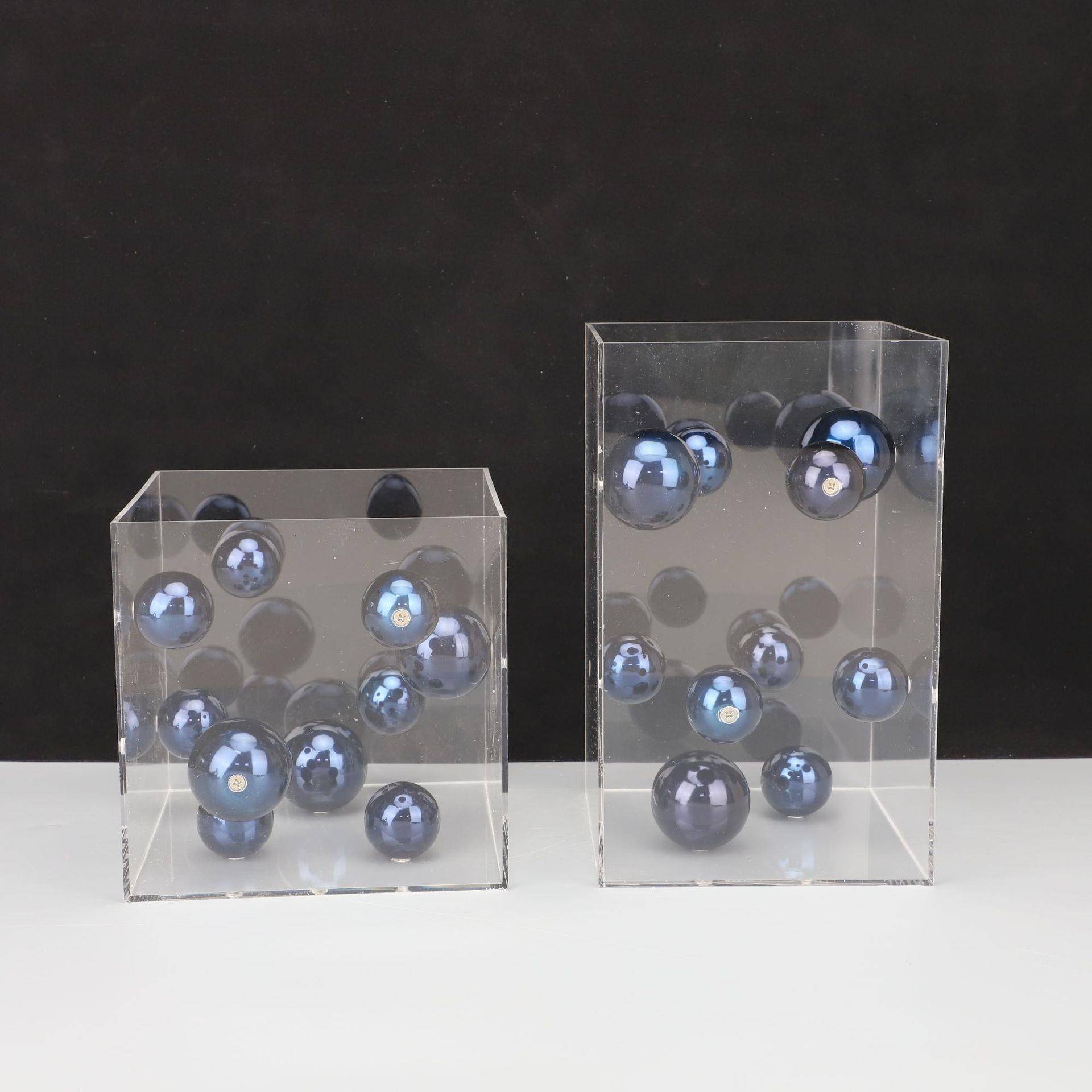 【折扣价】现代简约欧式轻奢亚克力罩子球摆件样板房售楼处软装饰