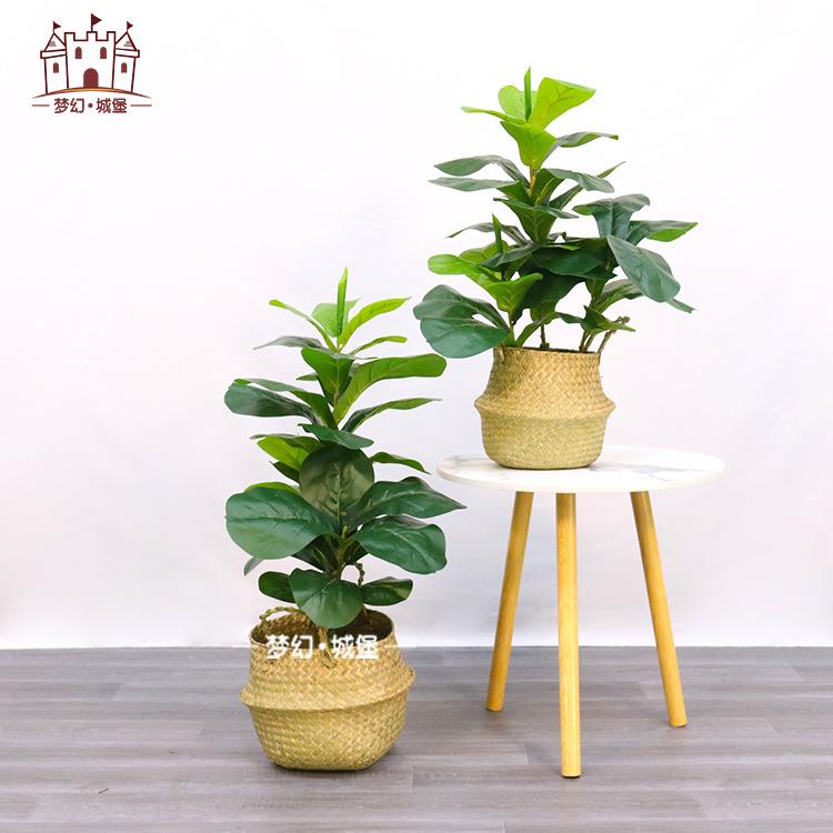 【折扣价】仿真植物盆栽家居装饰绿植琴叶榕客厅假树人造植物装饰
