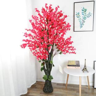【折扣价】仿真桃花盆栽植物室内花大型桃树落地绿植摆件客厅装饰