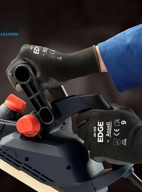 【折扣价】安思尔hyflex电工薄款男女防静电尼龙pu手套涂掌劳保防