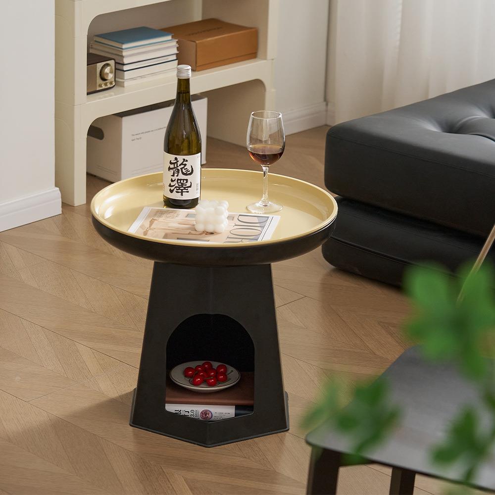 【折扣价】奶油风沙发边几角几简约现代客厅小圆桌家用创意塑料床