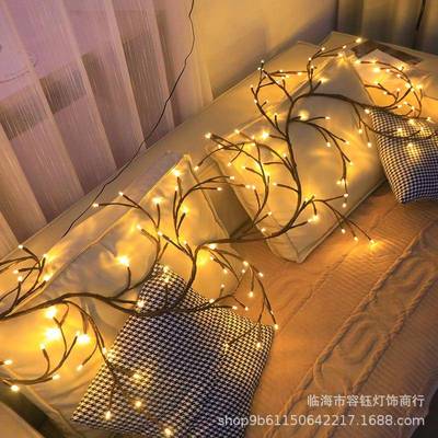 【折扣价】圣诞树枝藤条灯树藤房间装饰灯led灯串布置彩灯串灯客