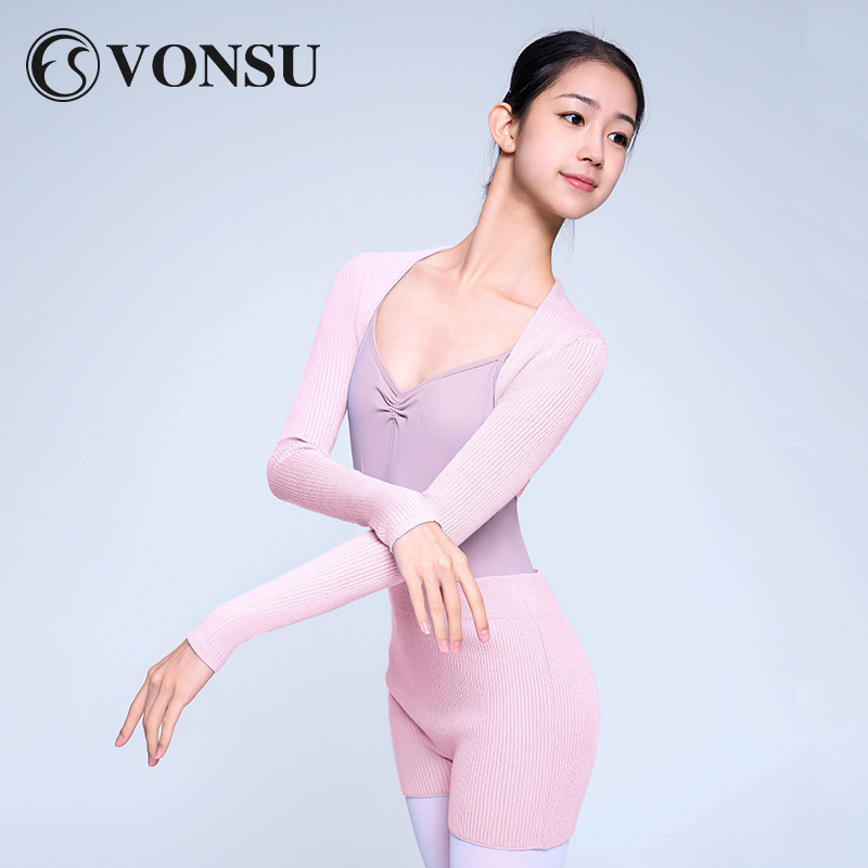 梵舒舞蹈毛衣长袖小坎肩秋冬外搭