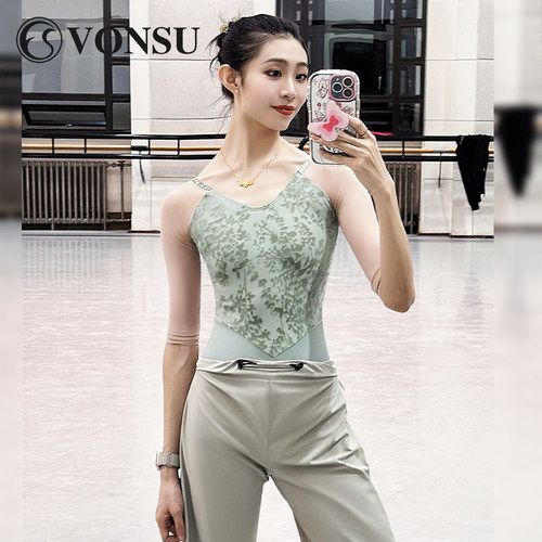 梵舒女芭蕾体操服形体舞蹈网纱