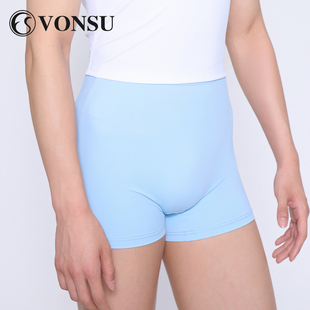 vonsu梵舒男芭裤紧身弹力三分裤舞蹈练功短裤艺考考级无痕隐形黑