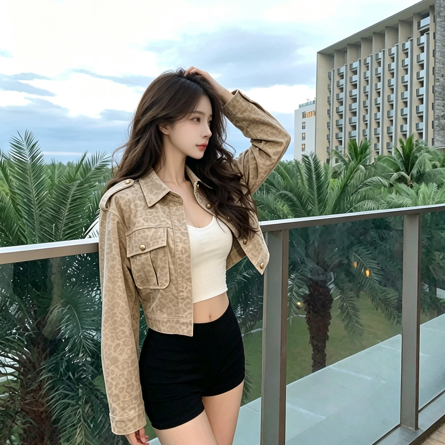 YanHe短款外套女秋季2026新款薄款早秋夹克休闲百搭修身小个子