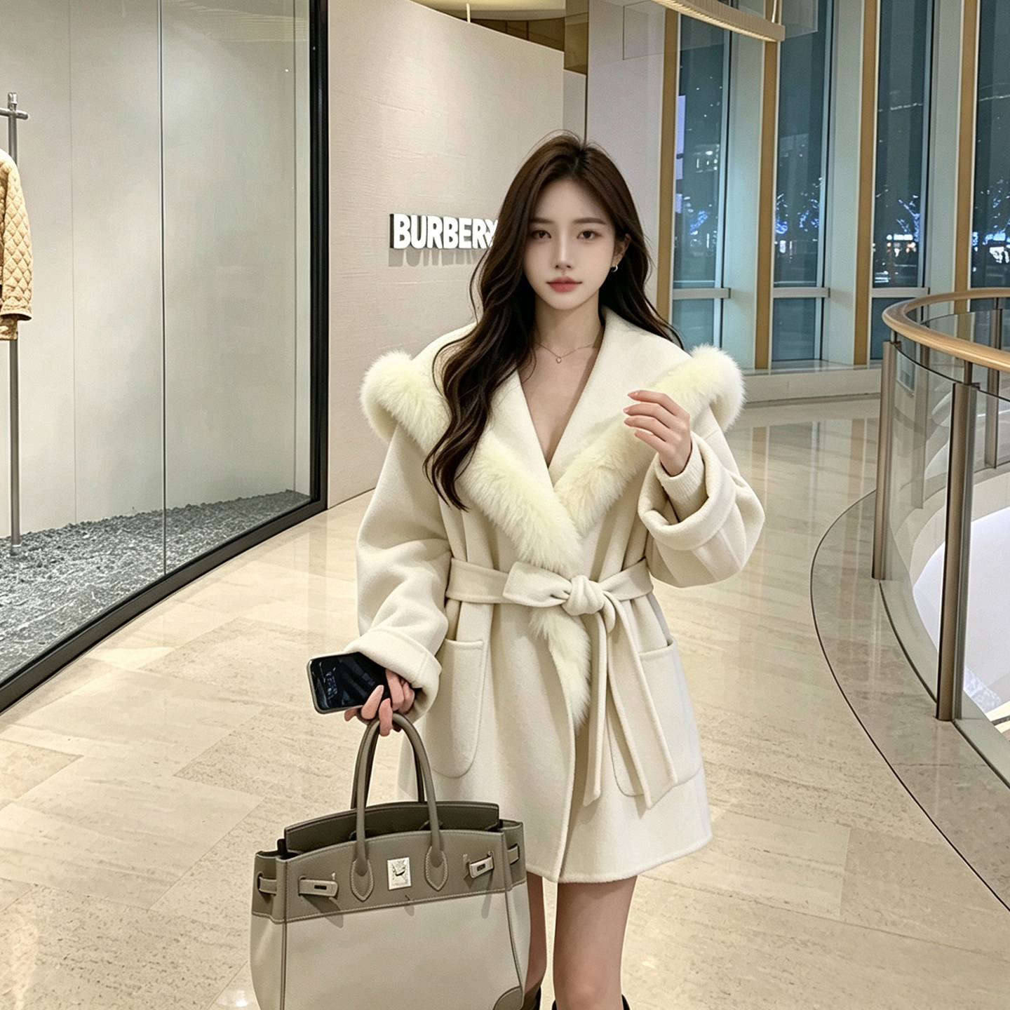 YanHe毛呢大衣女短款外套2026新款呢子冬季穿搭收腰小个子双面呢