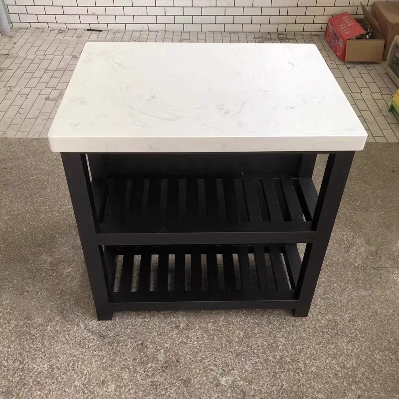开放式厨房小中岛台单独料理台置物柜可移动餐边柜备餐桌一体收纳