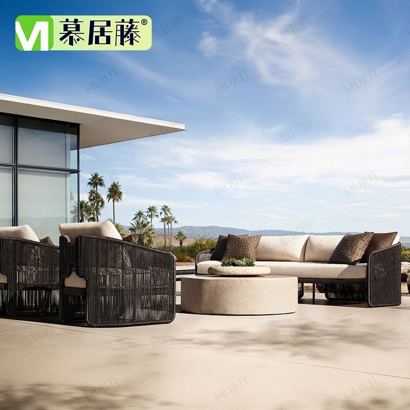 户外沙发藤编三人客厅休闲藤制防晒防水庭院室外阳台酒店民宿家具,住宅家具,户外沙发,淘宝优惠券,粉丝福利购,淘宝优惠卷