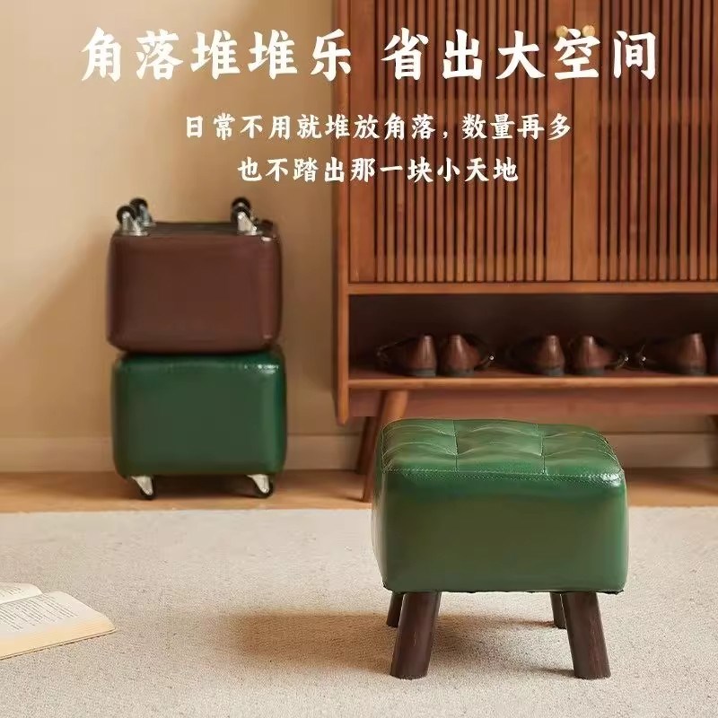万向轮小凳子用客厅带滑轮矮凳带娃神器儿童带滑轮板凳懒人方凳