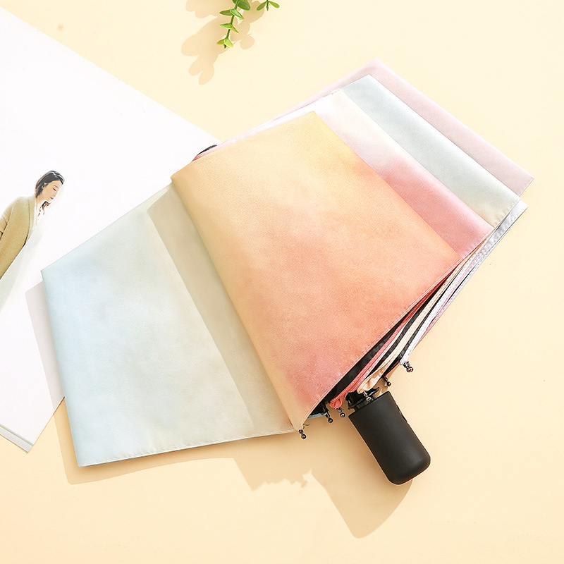 雨伞女晴雨两用太阳伞遮阳防晒防紫外线折叠高颜值全自动黑胶户外