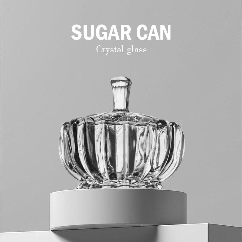家用无铅水晶玻璃水果盘欧式客厅干果盘创意高脚带盖果盘茶几轻奢