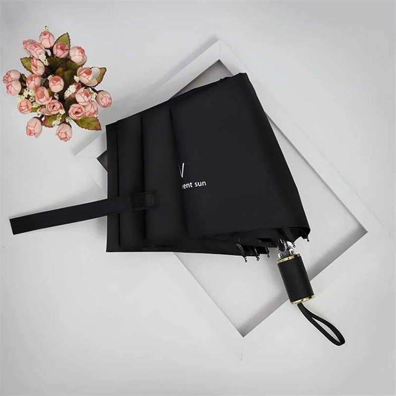 晴雨两用黑胶雨伞防晒防紫外线遮阳伞钓鱼伞全自动加固加厚礼盒