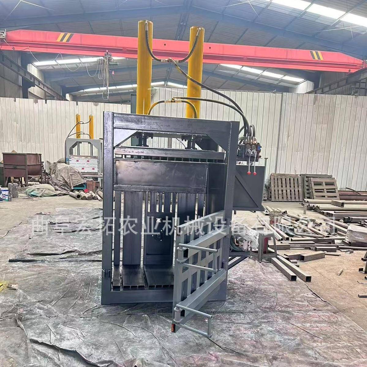 40T废料打包机小型立式废纸塑料瓶垃圾编织袋边角料压块打包机