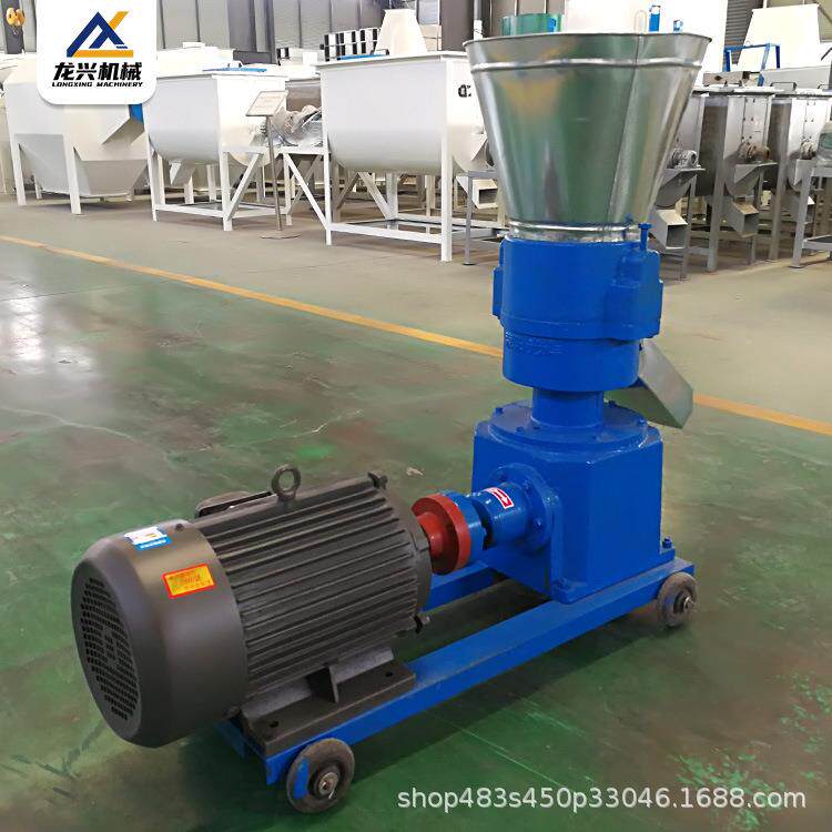 家用型谷物粮食制粒机260型平模草料颗粒机动物饲料挤压造粒机