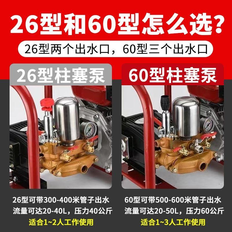 汽油推车式打药机养殖场消毒机柴油清洗机农用高压泵大容量喷雾机