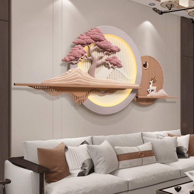 简约轻奢客厅沙发背景墙装饰画立体浮雕创意高档挂画卧室餐厅壁画图片