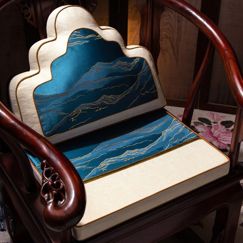 中式坐椅垫坐垫茶木沙发椅子红垫实木垫子餐椅太师椅圈椅座垫