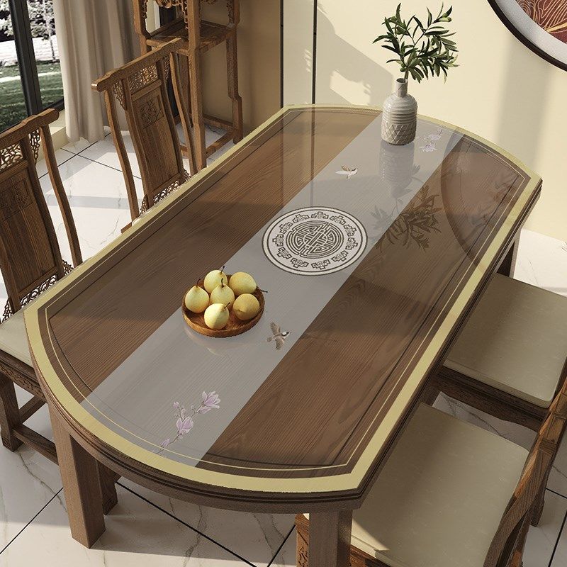 中式半透明软玻璃桌垫防水油防烫茶几垫免洗p印花镂空弧形桌布,居家布艺,桌布,淘宝优惠券,粉丝福利购,淘宝优惠卷