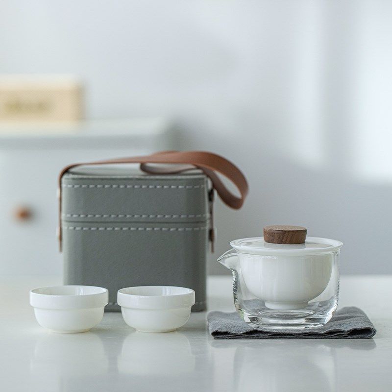 和木一壶二杯式旅行茶具套装带玻璃公道杯茶水分离快客杯户外,餐饮具,旅行茶具,淘宝优惠券,粉丝福利购,淘宝优惠卷