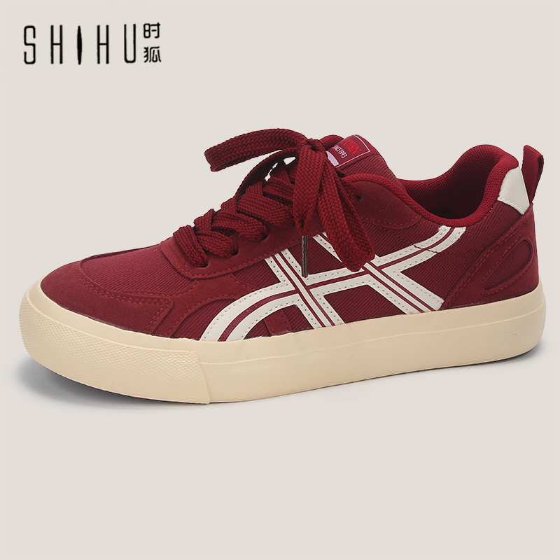 时狐低帮板鞋男时尚潮流户外百搭运动舒适通勤休闲鞋子2025新款