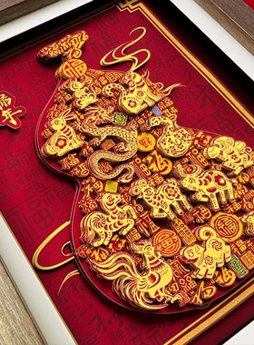 十二生肖葫芦摆件非遗工艺品乔迁新居礼物新中式送老外文创中国风