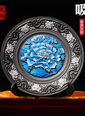金乌炭雕富贵芙蓉客厅卧室 新中式摆件家居装饰电视柜送礼