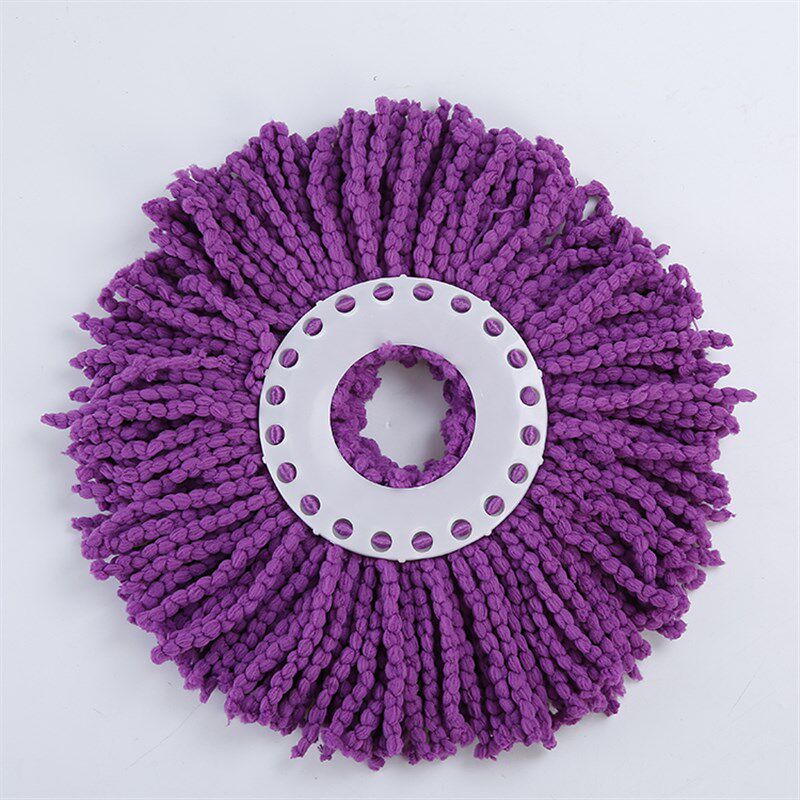 通用旋转拖把头不掉毛家用超细纤维拖布杆桶墩布替换棉头