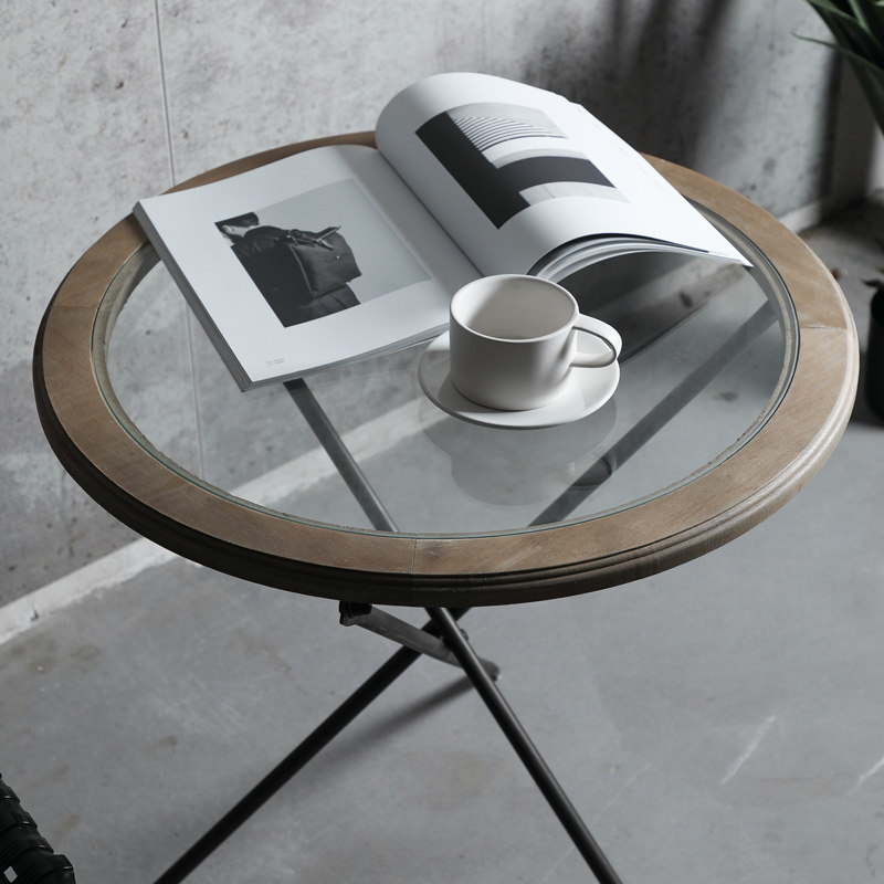 复古工业风铁艺茶几家居实木边几橡木角几咖啡桌子玻璃简约,家居饰品,装饰摆件,淘宝优惠券,粉丝福利购,淘宝优惠卷