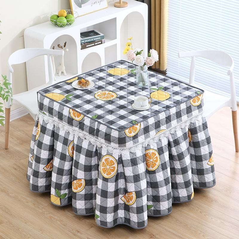 2024新款加绒烤火罩烤火桌子套罩正方形电炉套烤火炉取暖桌布冬季