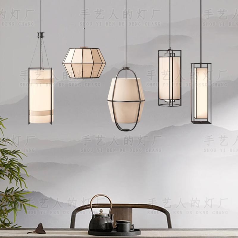 新中式中国风创意艺术餐厅吧台茶室餐饮民宿楼梯卧室床头吊灯