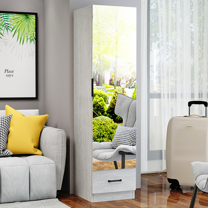 镜子全身试衣镜家用衣柜内镜多功能储物收纳落地镜柜卧室穿衣镜子